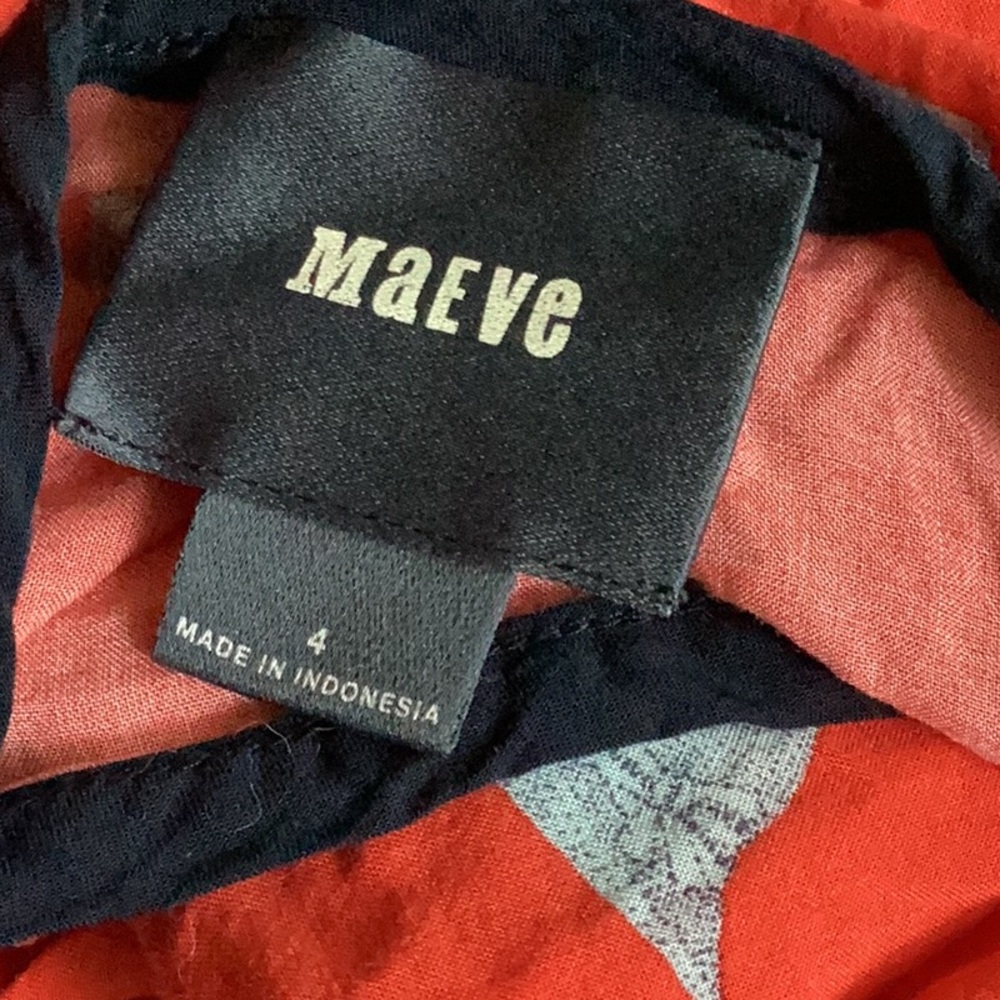 Maeve Anthropologie Printmaker Hat novelty top size 4 - Picture 6 of 9
